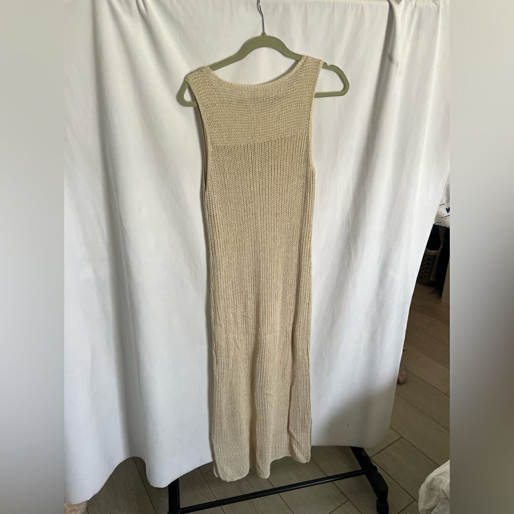 Zenergy Crochet Dress Linen Blend Sparkly size 1 Medium - Picture 8 of 9